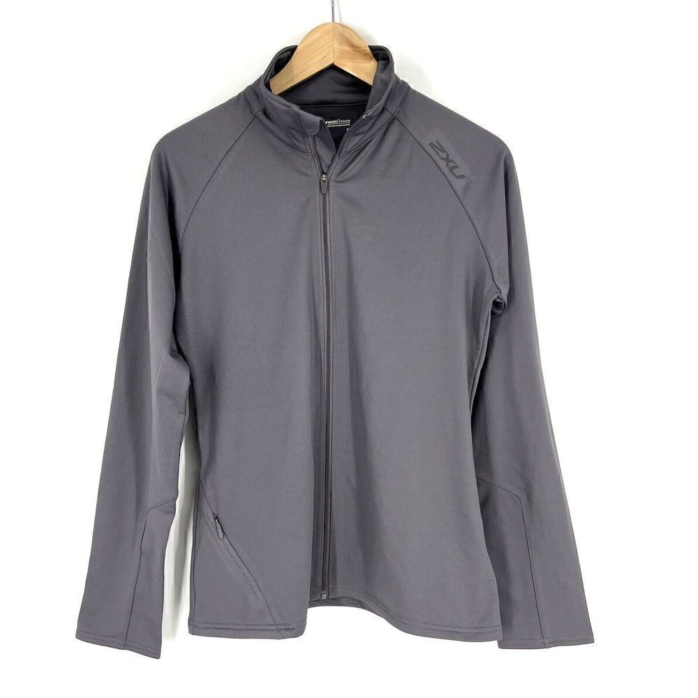2XU Jacket Size Small Womens Gray Full Zip Micro Climate Compression Run Cycle